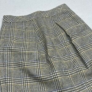 J. Crew Plaid Wool Blend Pleated Mini Skirt Size 00